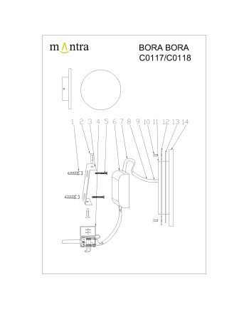 BORA BORA * APLIQUE / PLAFÓN LED REDONDO BLANCO - 16W 3000K